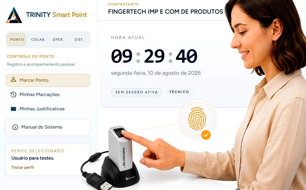 Dashboard do Trinity Smart Point